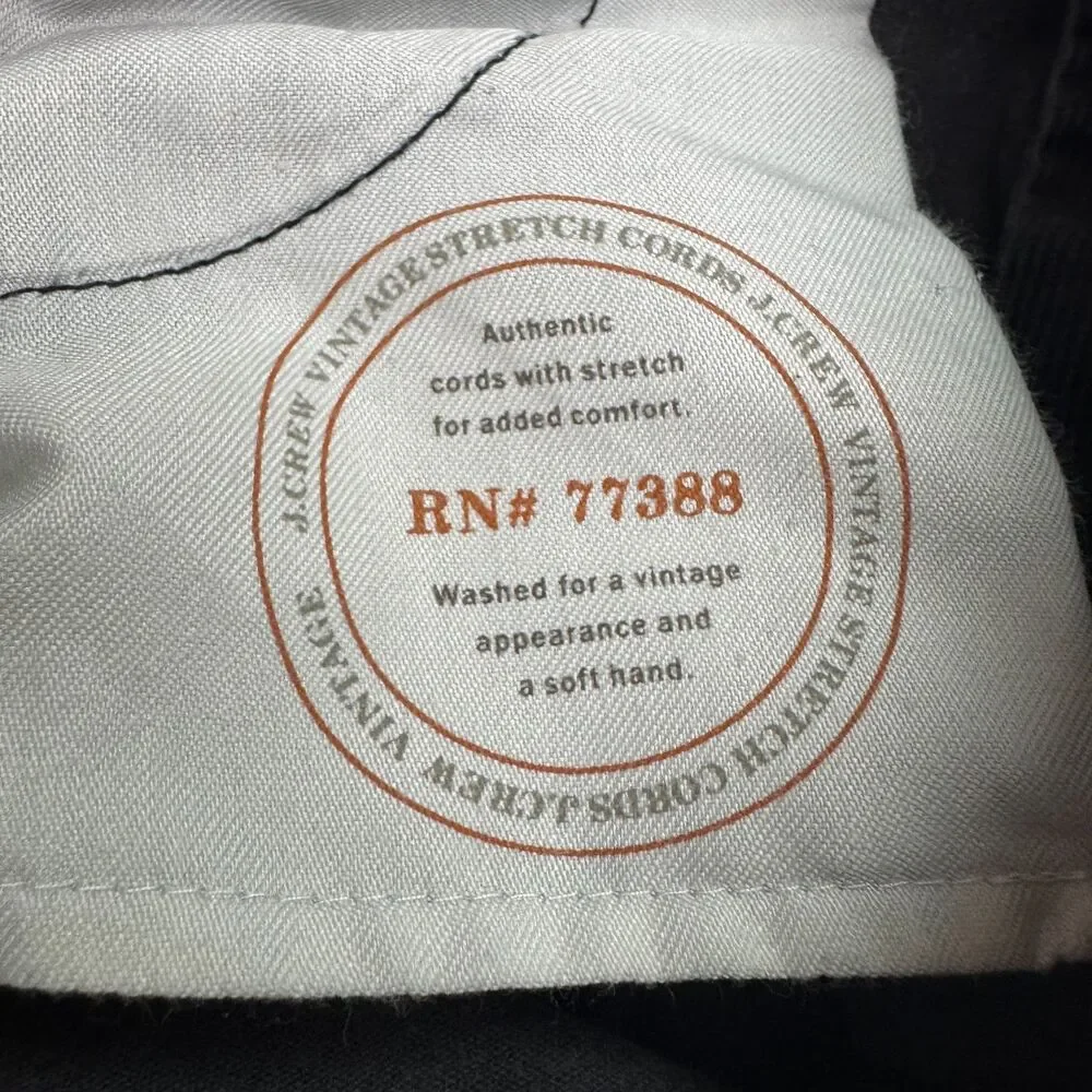 J.Crew Favorite Fit Corduroy Pants Womens 8 Short Charcoal Gray Mid Rise Stretch
